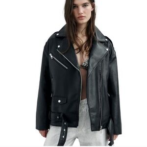Zara Black Leather Jacket